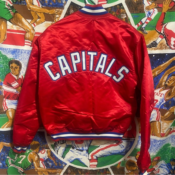 Vintage Washington Capitals Satin Starter Jacket - Picture 2 of 9